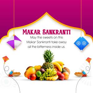 Makar Sankranti Greetings Marketing Image For WhatsApp