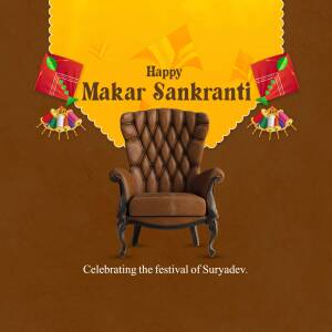 Happy Makar Sankranti - Festive Chair Template For Pinterest