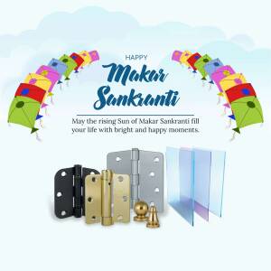 Happy Makar Sankranti & Hardware Promotion Creative Design For LinkedIn