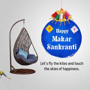 Happy Makar Sankranti - Festive Swing Design For LinkedIn