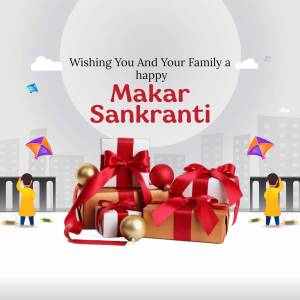 Happy Makar Sankranti Wishes Banner For Twitter