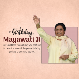 Mayawati Birthday Template