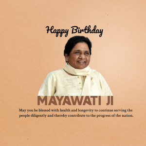 Mayawati Birthday Template