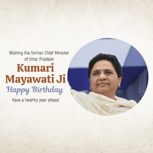 Mayawati Birthday Template