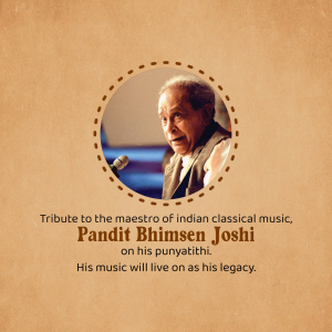 Bhimsen Joshi Punytithi Template