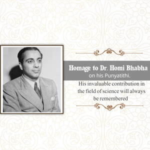 Homi J. Bhabha Punyatithi Template