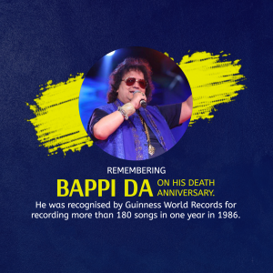 Bappi Lahiri Punyatithi festive image