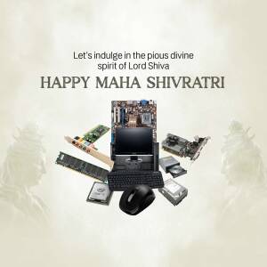Happy Maha Shivratri - Tech & Divinity Banner For Threads