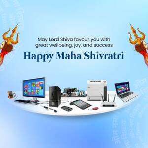 Happy Maha Shivratri - Technology & Blessings Banner For Facebook