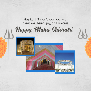 Happy Maha Shivaratri wish with temple imagery