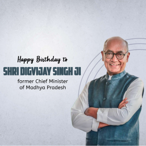 Portrait of Digvijay Singh, former Chief Minister of Madhya Pradesh