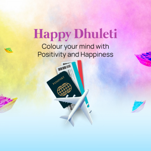 Dhulheti celebration image with travel theme