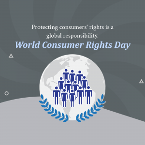 World Consumer Rights Day graphic with people around the globe
