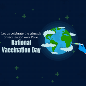 Image depicting a globe with a vaccination syringe, celebrating National Vaccination Day.
