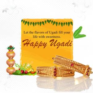 Happy Ugadi Greetings Flyer For Threads
