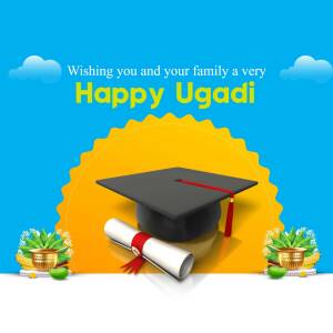 Happy Ugadi Graduation Wishes Creative Design For Twitter
