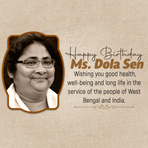 Dola Sen Birthday festive banner