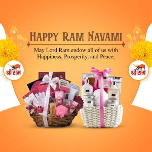Happy Ram Navami Gift Basket Graphic For Google Business Profile