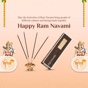 Happy Ram Navami Greetings Banner For LinkedIn
