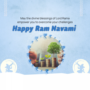 Ram Navami greeting with financial growth theme