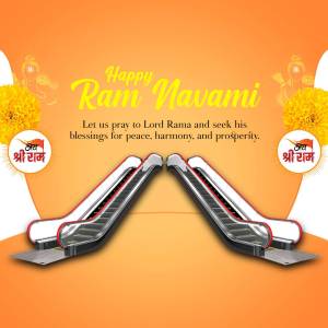 Happy Ram Navami Greetings Flyer For Threads
