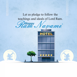 Ram Navami greeting card with hotel branding