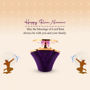 Ram Navami festive greeting with Lord Ram imagery