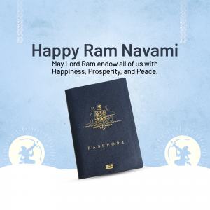 Ram Navami greeting with a passport image