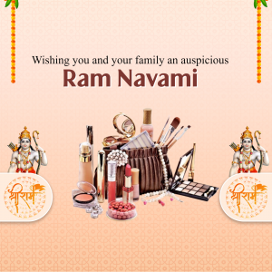 Ram Navami greeting with makeup products