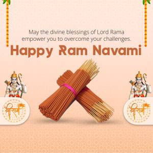 Happy Ram Navami Greetings Social Media Post For WhatsApp