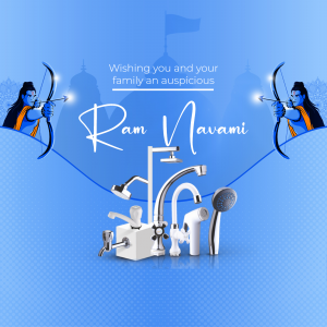 Ram Navami greeting with plumbing fixtures