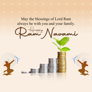 Ram Navami greeting with blessings and prosperity theme
