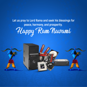 Ram Navami greeting with computer hardware