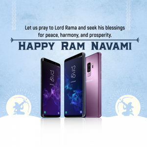 Ram Navami greeting with Samsung Galaxy S9 phones