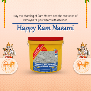 Ram Navami greeting with Sika waterproofing product
