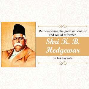Keshav Baliram Hedgewar Jayanti festive image
