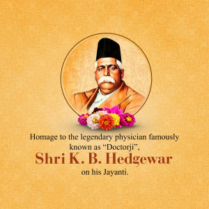 Keshav Baliram Hedgewar Jayanti Template
