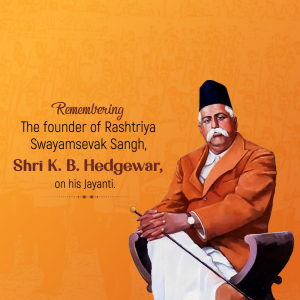Portrait of K. B. Hedgewar, founder of Rashtriya Swayamsevak Sangh