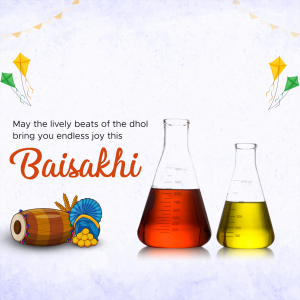 Baisakhi greeting with science and cultural elements