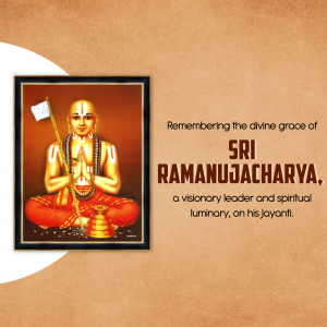 Sri Ramanuja Acharya Jayanti advertisement post