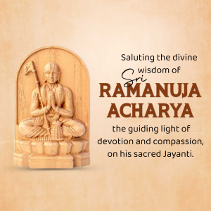 Sri Ramanuja Acharya Jayanti festive banner