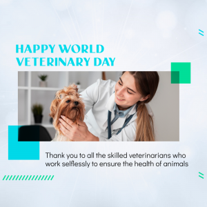 Veterinarian examining a dog
