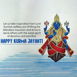 Kurma Jayanti festival graphic