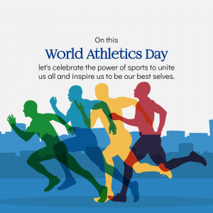 Silhouette of runners celebrating World Athletics Day