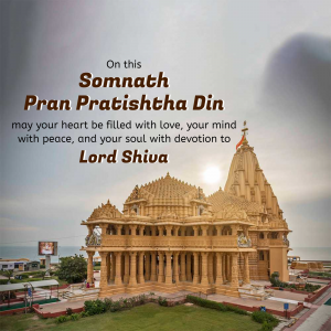 Somnath Pran Pratishtha Din festival post