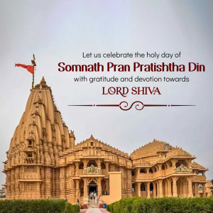 Somnath Pran Pratishtha Din festival graphic