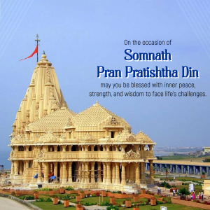 Somnath Pran Pratishtha Din festival poster