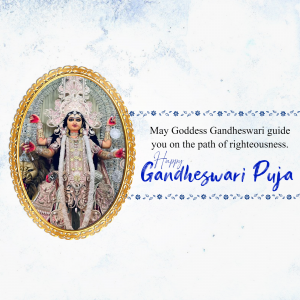 Gandheshwari Puja festival poster