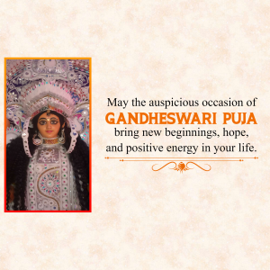 Gandheshwari Puja advertisement banner