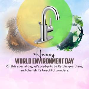 Happy World Environment Day - Water Conservation Graphic For Twitter